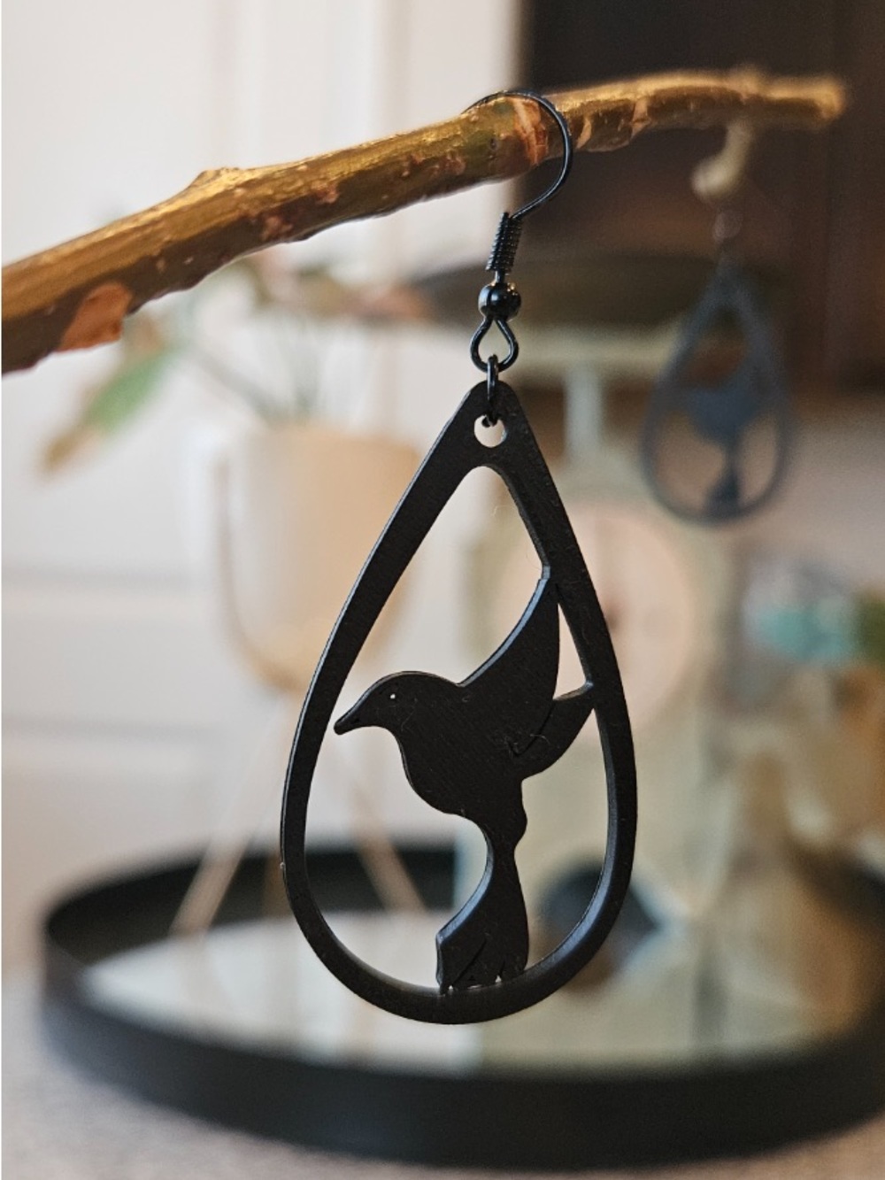 Hummingbird Teardrop Earrings